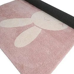 Barneteppe - Soft Bunny (rosa/krem)