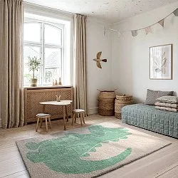 Barneteppe - Soft Crocodile (krem/grønn)