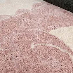 Barneteppe - Soft Dino (krem/rosa)