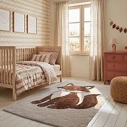 Barneteppe - Soft Fox (krem/brun)