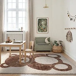 Barneteppe - Soft Teddybear (krem/brun)