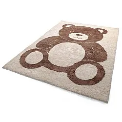 Barneteppe - Soft Teddybear (krem/brun)