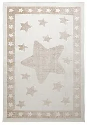 Barneteppe - Star Frame (krem/brun)