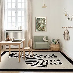 Barneteppe - Zebra Hand Tufted Wool Premium (beige/svart)