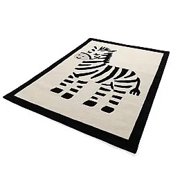 Barneteppe - Zebra Hand Tufted Wool Premium (beige/svart)