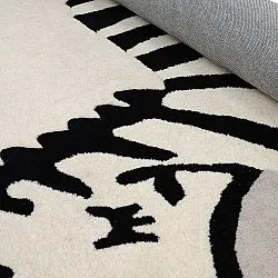 Barneteppe - Zebra Hand Tufted Wool Premium (beige/svart)