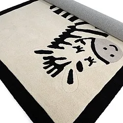 Barneteppe - Zebra Hand Tufted Wool Premium (beige/svart)