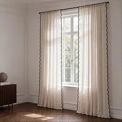 Gardiner 2-pakning - Bomullsgardiner Yrsa (lys beige)