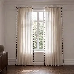Gardiner 2-pakning - Bomullsgardiner Yrsa (lys beige)