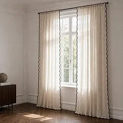 Gardiner 2-pakning - Bomullsgardiner Yrsa (lys beige)