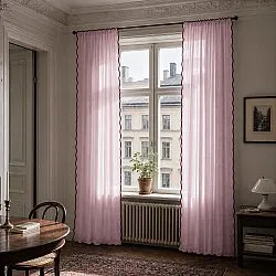 Gardiner 2-pakning - Bomullsgardiner Yrsa (rosa)