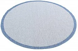 Rundt teppe - Sortelha (blå)