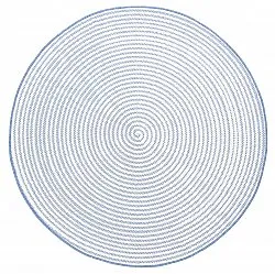 Rundt teppe - Ferragudo (blå)