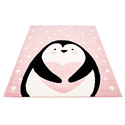 Barneteppe - Bubble Penguin (rosa)