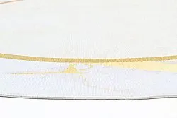 Rundt teppe - Cerasia (beige/hvit/gull)