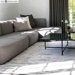 Viskoseteppe - Jodhpur Special Luxury Edition (lysgrå/beige)