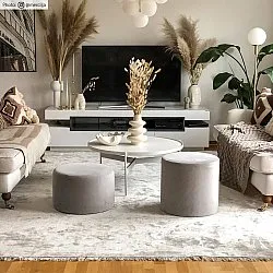 Wilton-teppe - Art Silk (lysegrå/beige)