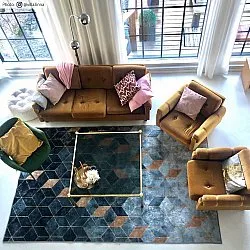 Wilton-teppe - Brigooda (blå)