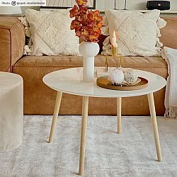 Rundt teppe - Jodhpur Special Luxury Edition Viskose (lysbeige)