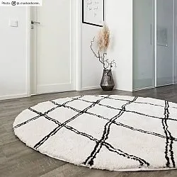 Runde tepper - Morocco (sort/hvit)