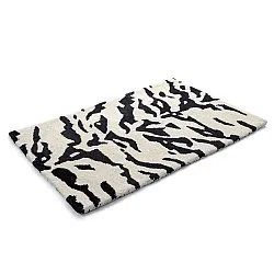 Dørmatte - Zebra Tufted Wool Premium (hvit/svart)