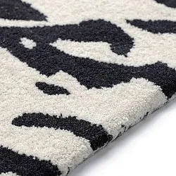 Dørmatte - Zebra Tufted Wool Premium (hvit/svart)
