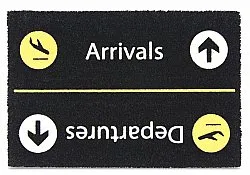 Dørmatte - Airport (svart)