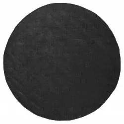 Rundt teppe - Recycled PET with viscose look (svart)