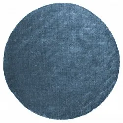 Rundt teppe - Recycled PET with viscose look (blå)