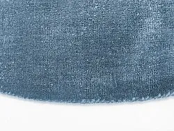 Rundt teppe - Recycled PET with viscose look (blå)