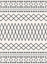 Wilton-teppe - Safi (sort/hvit)