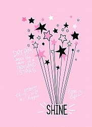 Barneteppe - Starshine (rosa)