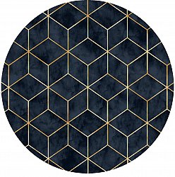 Rundt teppe - Brigooda (mørkeblå)