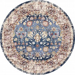 Rundt teppe - Bouhjar (mørkeblå/multi)