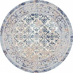 Rundt teppe - Denizli (blå)