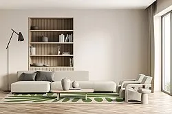 Wilton-teppe - Romilly (beige/grønn)