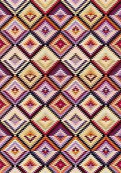 Wilton-teppe - Deia (rosa/multi)