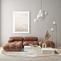 Rundt teppe - Zarzi (beige)
