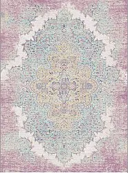 Wilton-teppe - Badem (rosa/multi)