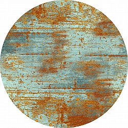 Rundt teppe - Kebira (brun/blå)