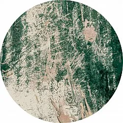Rundt teppe - Tamalous (beige/grønn)