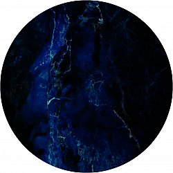 Rundt teppe - Zuani (mørkeblå)