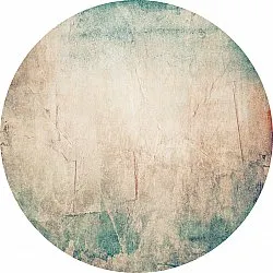 Rundt teppe - Giave (beige/blå)