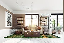Wilton-teppe - Cantoria (beige/grønn)
