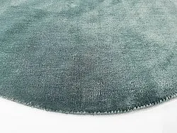 Rundt teppe - Recycled PET with viscose look (stålblå)