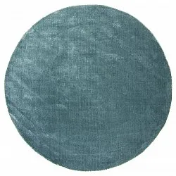 Rundt teppe - Recycled PET with viscose look (stålblå)