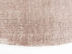 Rundt teppe - Recycled PET with viscose look (lysebrun)