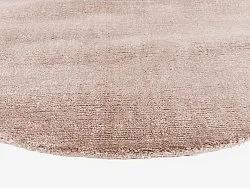 Rundt teppe - Recycled PET with viscose look (lysebrun)
