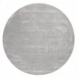 Rundt teppe - Recycled PET with viscose look (grå)