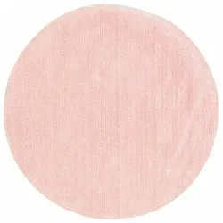 Rundt teppe - Recycled PET with viscose look (rosa)